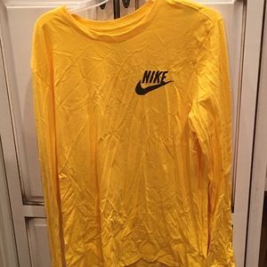 Yellow long sleeve Nike shirt
